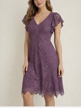 Francesca’s purple lace fringe dress